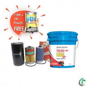 VEEDOL Prima 20W-40 7.5ltr + 1ltr Free With Oil Bucket And Filter Kit For Massey Ferguson 1035, 241, 245, Eicher 380, Sonalika 740 Model Simpson Engine Tractor